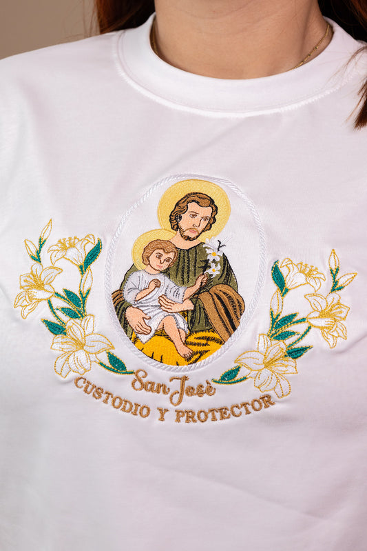 CAMISETA BORDADA: SAN JOSE nuevo