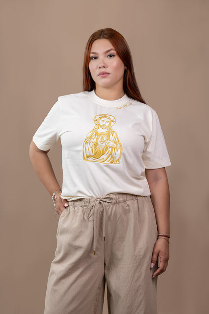 CAMISETA BORDADA:  SAGRADO CORAZÒN DE JESUS