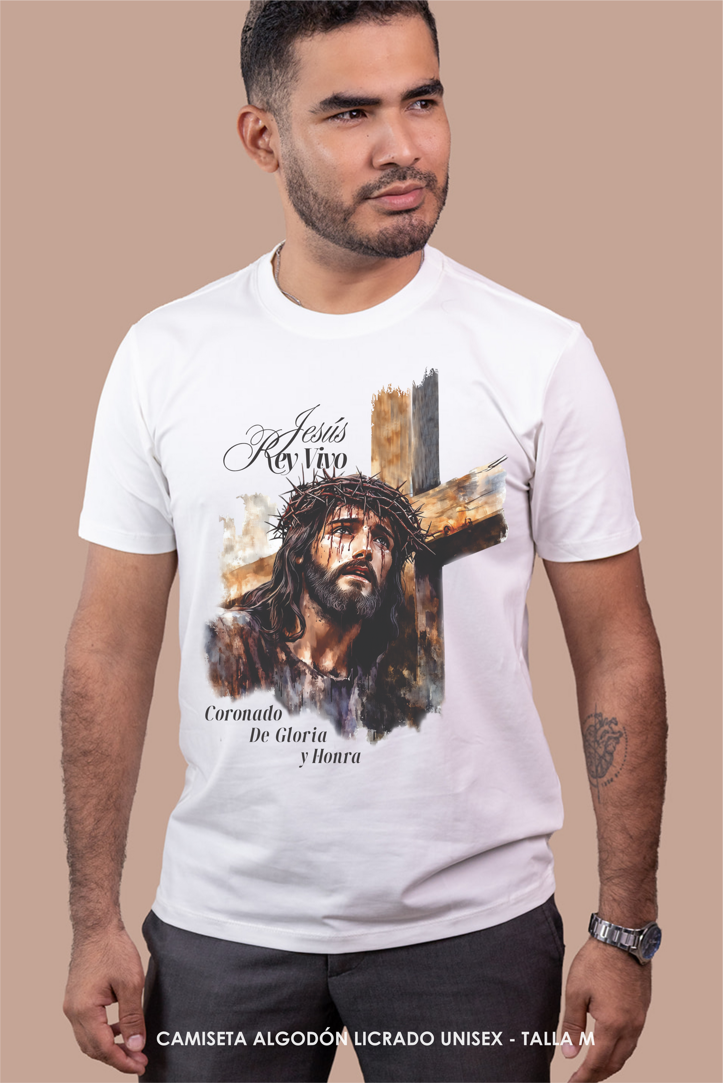 CAMISETA REY VIVO - JESÙS CRUZ