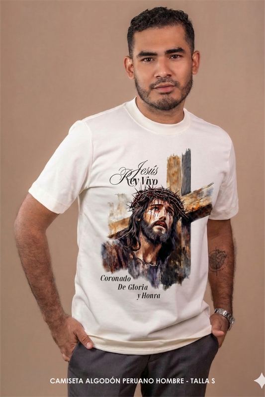 CAMISETA REY VIVO - JESÙS CRUZ
