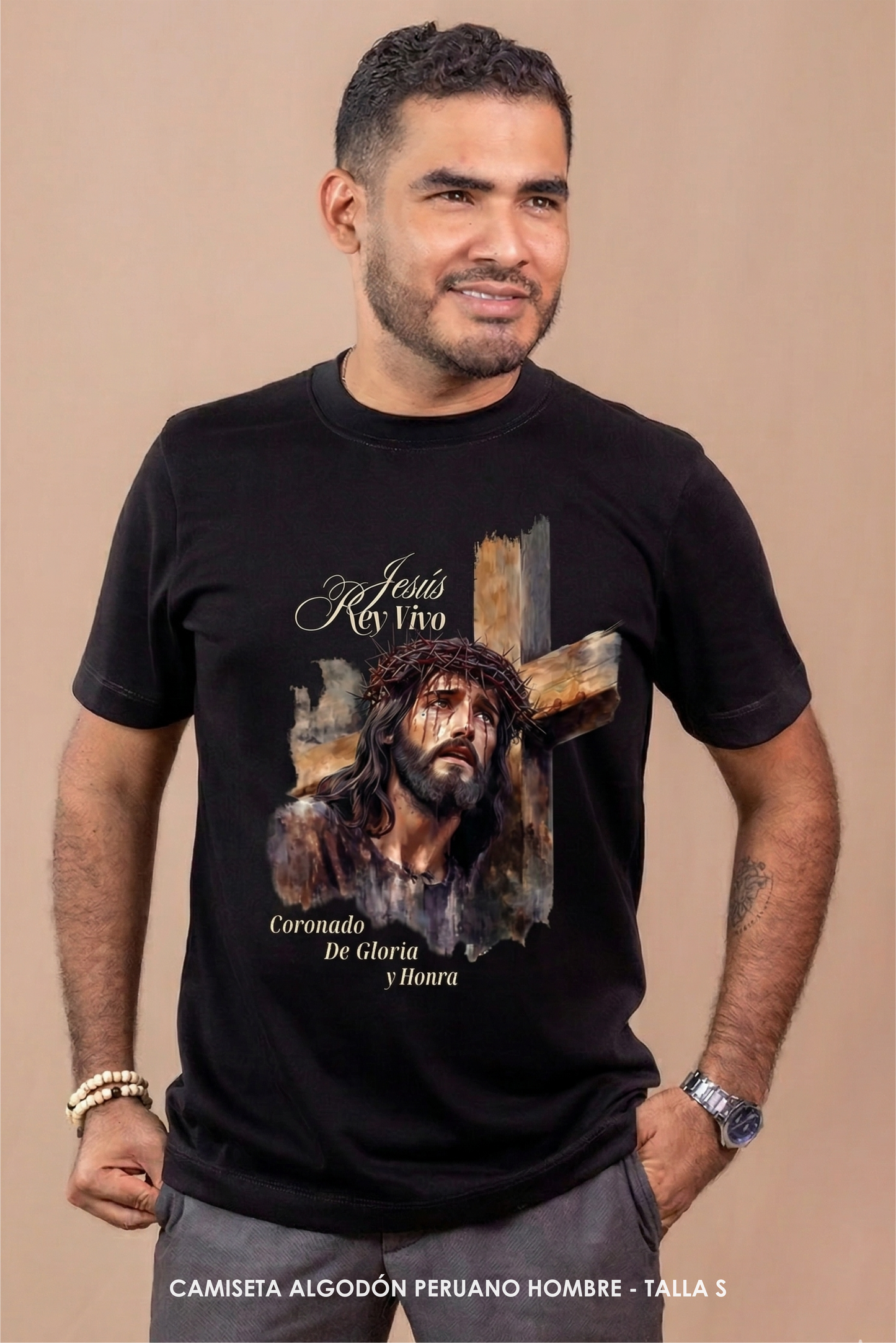 CAMISETA REY VIVO - JESÙS CRUZ