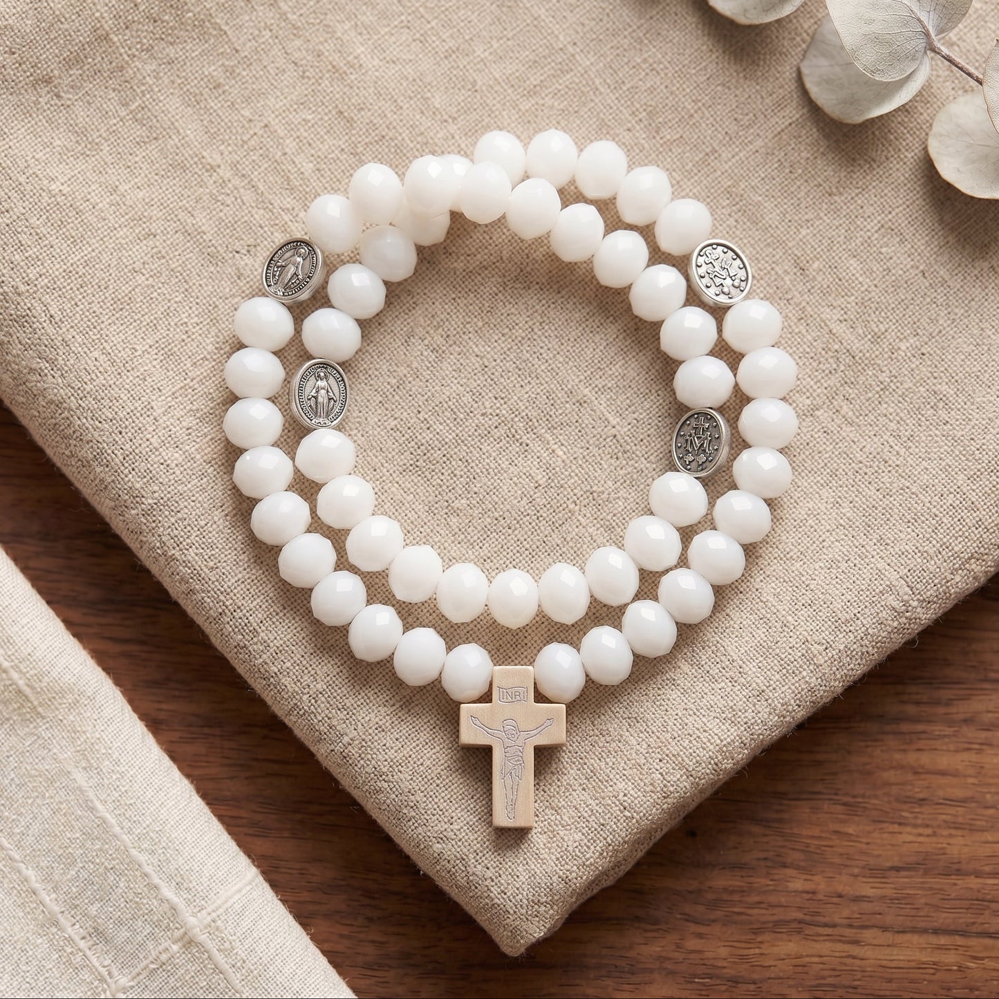 Rosario Pulsera BLANCO