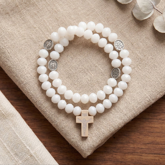Rosario Pulsera BLANCO