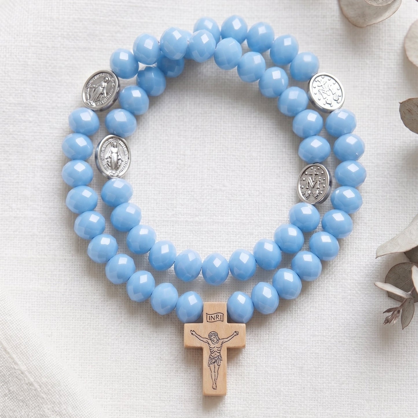 Rosario Pulsera AZUL BEBÉ