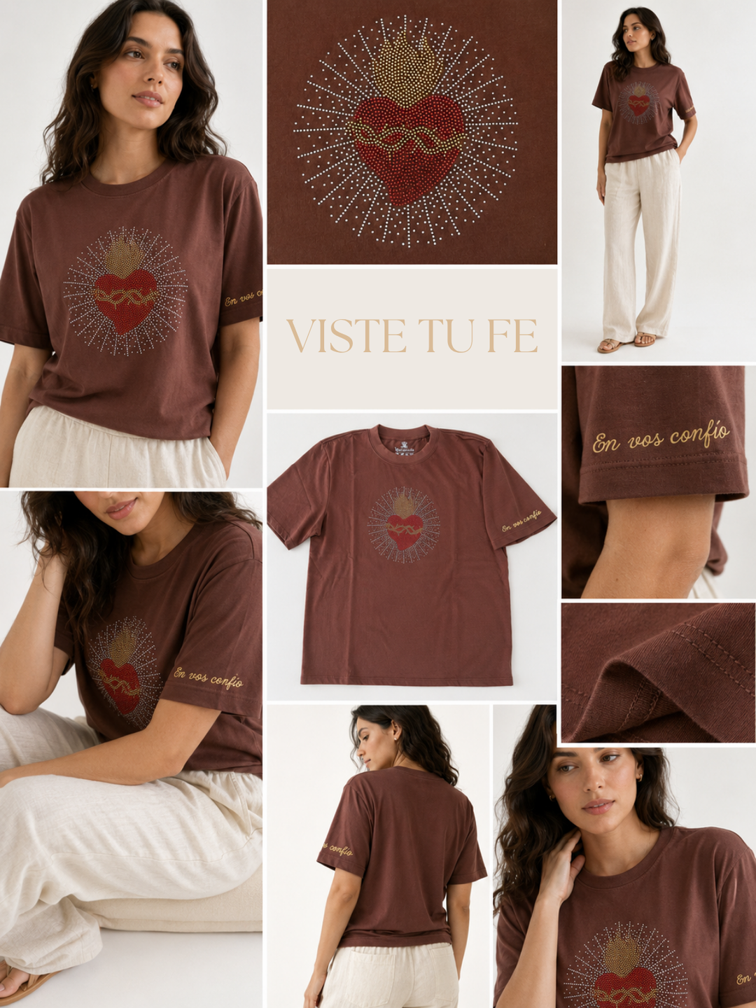 CAMISETA CORAZÓN DE JESÚS piedras