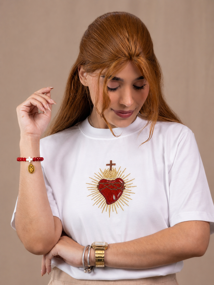CAMISETA CORAZÒN DE JESÙS bordado
