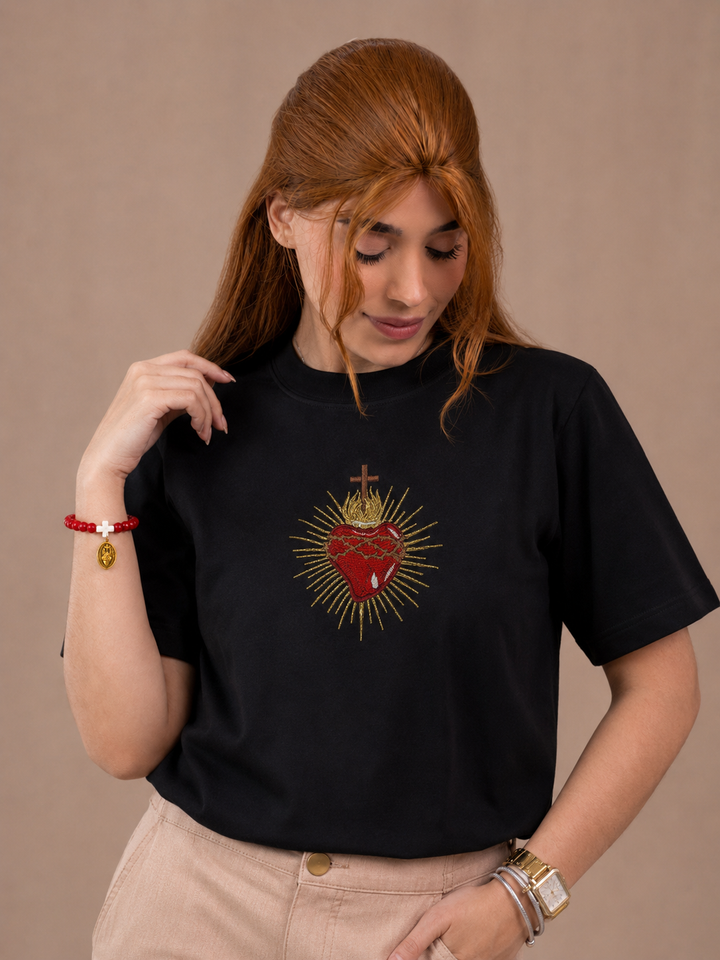CAMISETA CORAZÒN DE JESÙS bordado