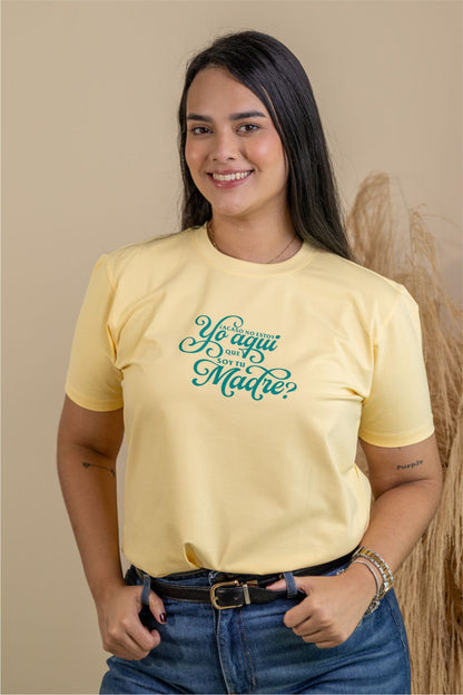 CAMISETA GUADALUPE FLORAL (Amarillo)