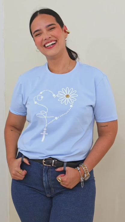CAMISETA ROSARIO FLOR